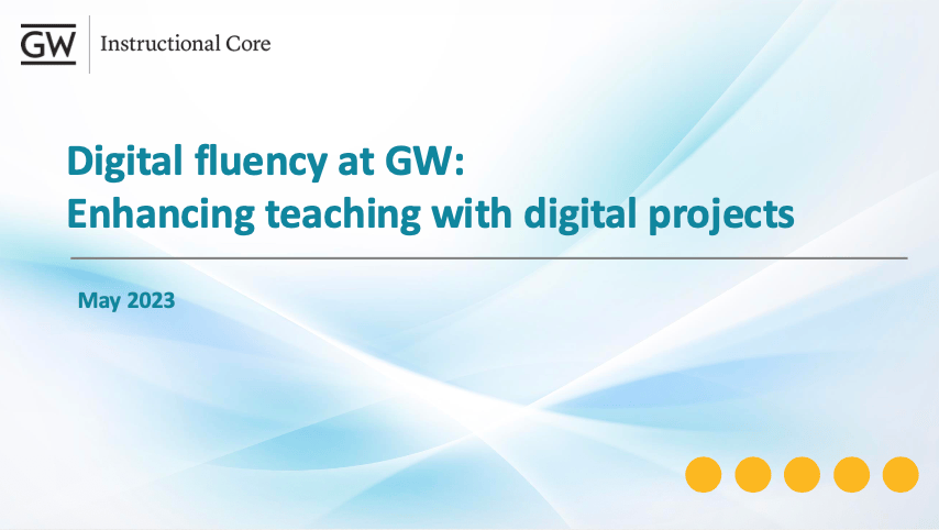 Presentation to the faculty of CCAS on the relevancy of digital fluency and digital integration in teaching.