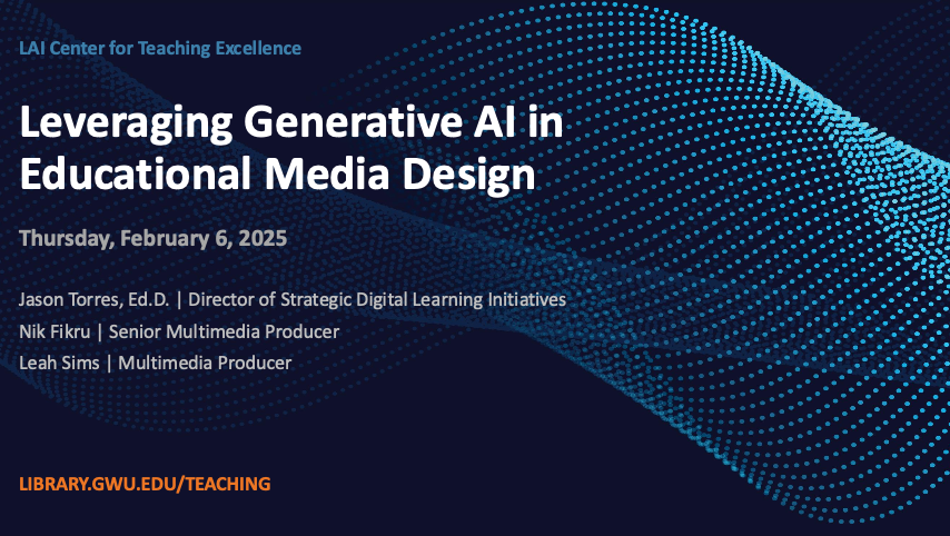Slide deck for a workshop on the use of genAI in multimedia design and production.