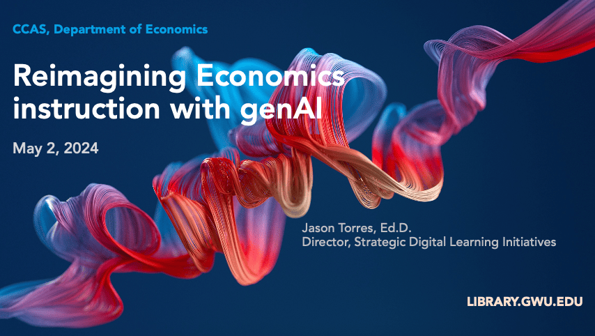 Presentation to the GWU CCAS Department of Economics.